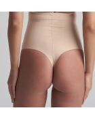 String sculptant taille haute beige