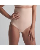 String sculptant taille haute beige