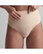 String taille haute Waist control beige
