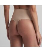 String taille haute Waist control beige