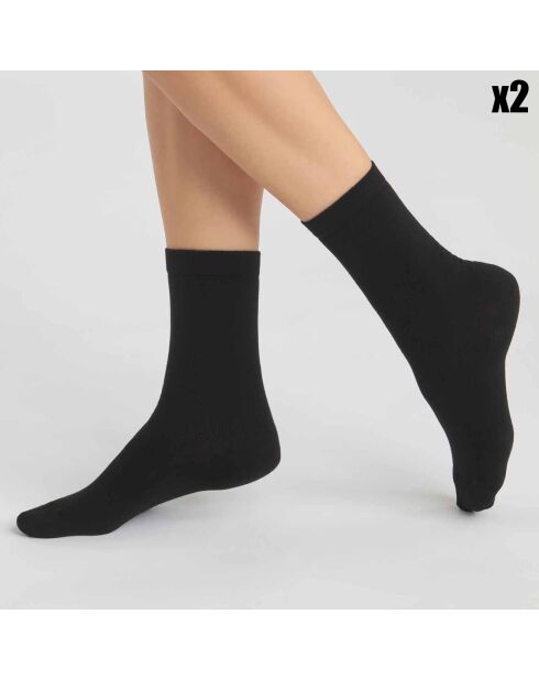 2 Paires de chaussettes Good noires