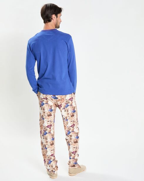 Pyjama Tom bleu/beige