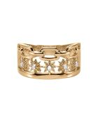 Bague Etoile en Argent doré & Zircone