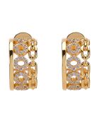 Boucles d'oreilles Cercle en Argent doré & Zircone