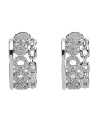 Boucles d'oreilles Cercle en Argent & Zircone