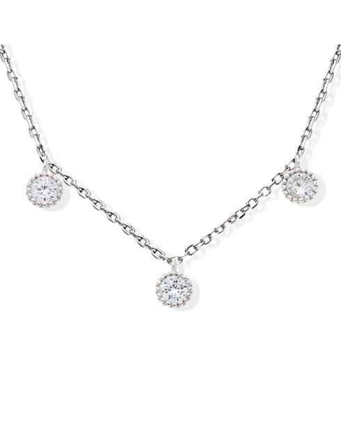 Collier River en Argent & Zircone