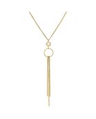 Collier Chaînes en Argent doré & Pierre de Lune
