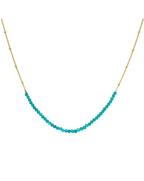 Collier Perles en Argent doré & Turquoise