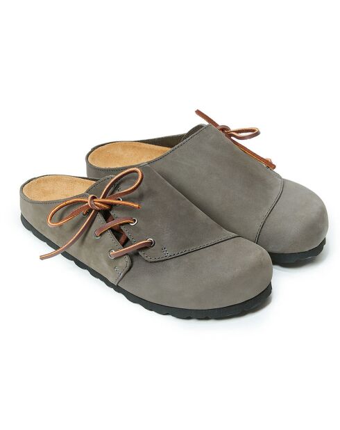 Sabots en Cuir Ester gris