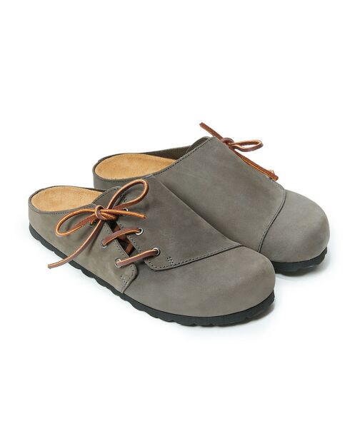 Sabots en Cuir Ester gris