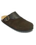 Sabots en Cuir et Velours de Cuir Dia marron