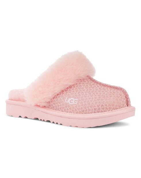 Chaussons en Velours de Cuir fourrées Cozy II roses