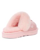 Chaussons en Velours de Cuir fourrées Cozy II roses