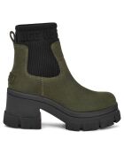 Chelsea boots en Velours de Cuir Brooklyn kaki - Talon 7.6 cm