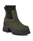 Chelsea boots en Velours de Cuir Brooklyn kaki - Talon 7.6 cm