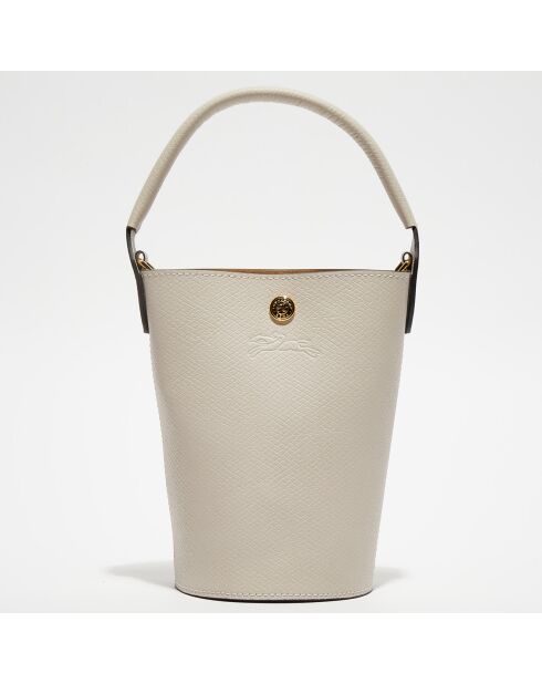 Sac Seau en Cuir S Épure blanc - 17x22.5x17 cm