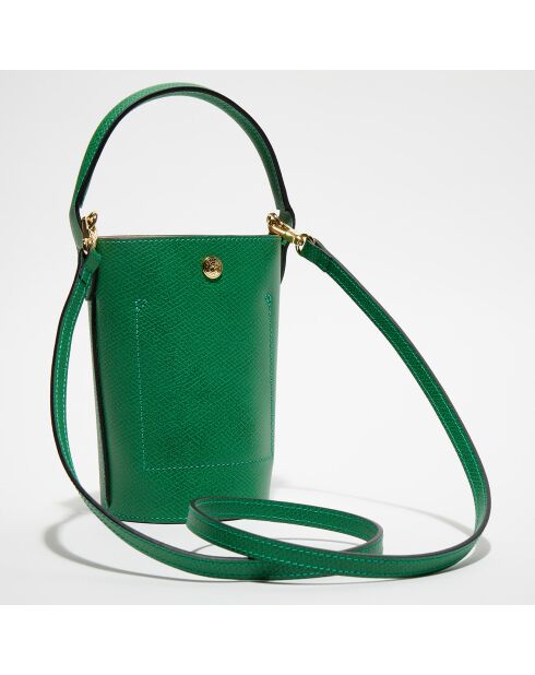 Sac Seau en Cuir S Épure vert  - 17x22.5x17 cm