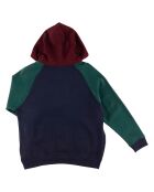 Sweat à capuche Cornell Colorblock marine/vert/rouge foncé