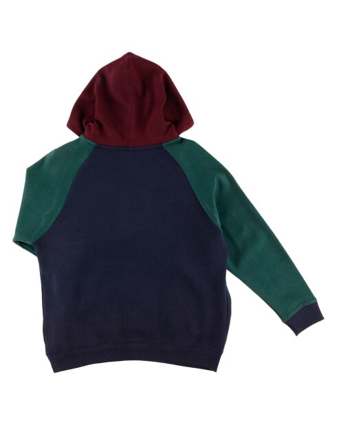 Sweat à capuche Cornell Colorblock marine/vert/rouge foncé