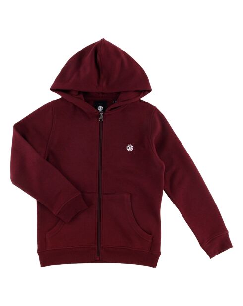 Sweat à capuche zippé Cornell Classic rouge foncé