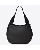 Borsa a tracolla in pelle nera - 34x13x25 cm