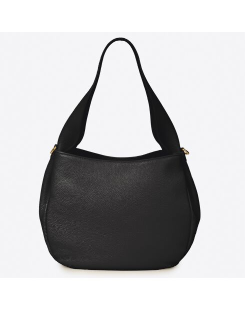 Borsa a tracolla in pelle nera - 34x13x25 cm