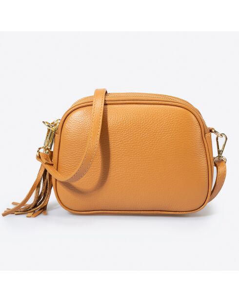 Borsa a tracolla Lizz in pelle cognac - 23x7x17 cm