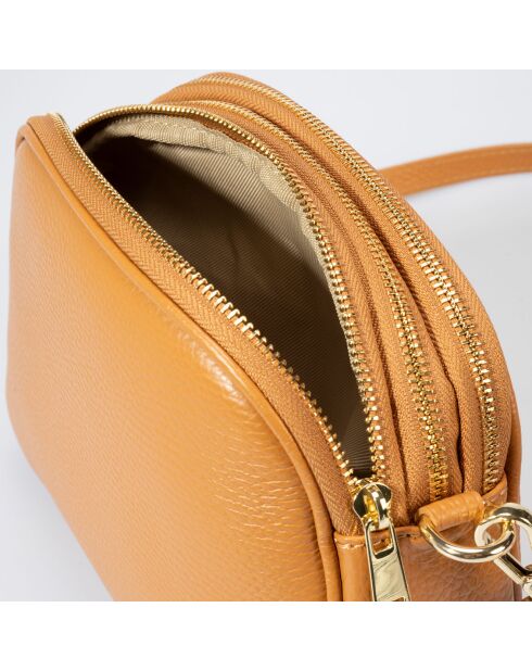 Borsa a tracolla Lizz in pelle cognac - 23x7x17 cm