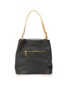 Bolso de piel negro - 30x15x37 cm