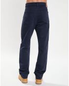 Pantalon Regular Fit Peau de Pêche bleu