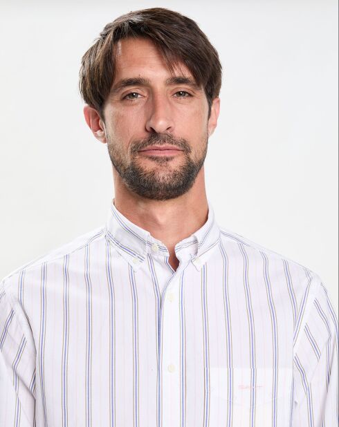 Chemise Regular Fit Popeline à rayures blanc/multicolore