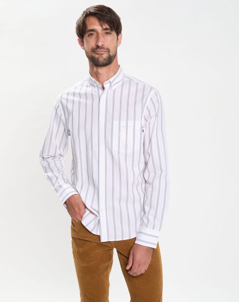 Chemise Regular Fit Popeline à rayures blanc/multicolore