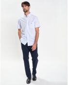 Chemise Regular Fit Popeline Vichy bleu ciel