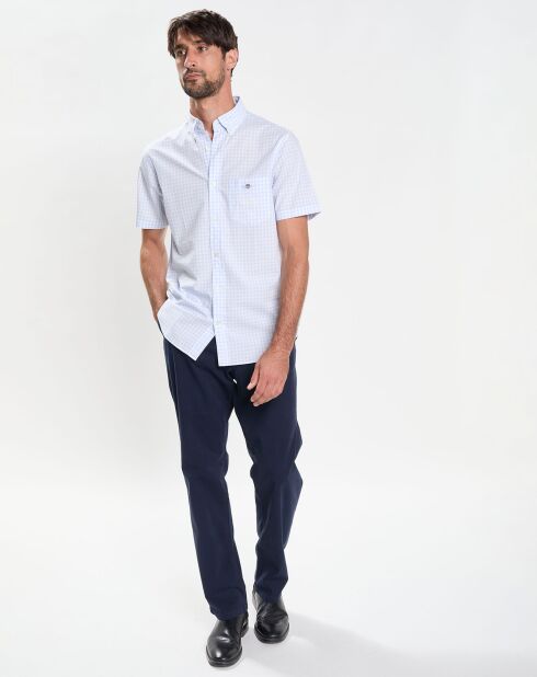 Chemise Regular Fit Popeline Vichy bleu ciel