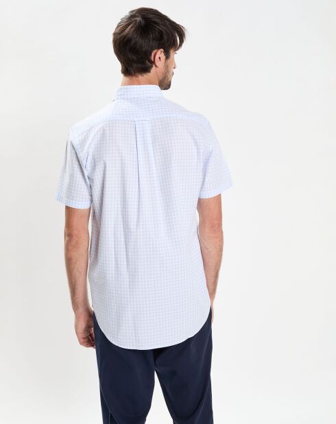 Chemise Regular Fit Popeline Vichy bleu ciel