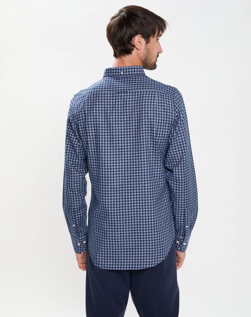 Chemise en Flanelle Slim Fit Vichy bleue