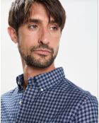 Chemise en Flanelle Slim Fit Vichy bleue