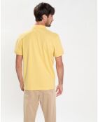 Polo Regular Fit uni piqué jaune clair