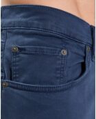 Pantalon Slim Fit 5 poches Wash bleu