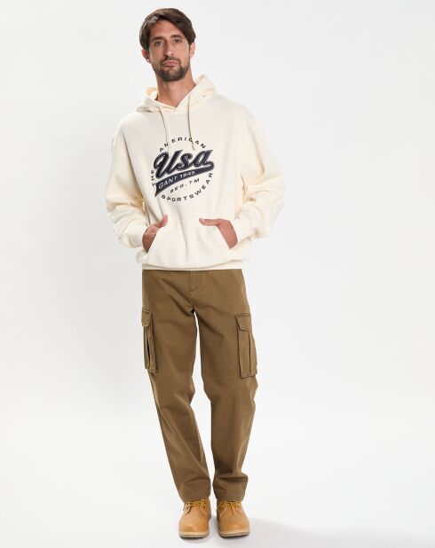 Sweat Hood Usa écru