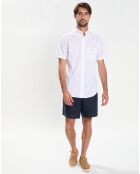Chemise Regular Fit Popeline à pois blanche