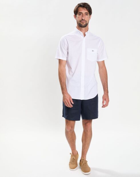 Chemise Regular Fit Popeline à pois blanche