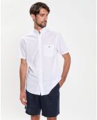 Chemise Regular Fit Popeline à pois blanche