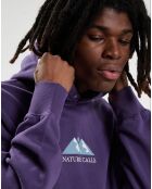 Sweat à capuche Nature Calls violet