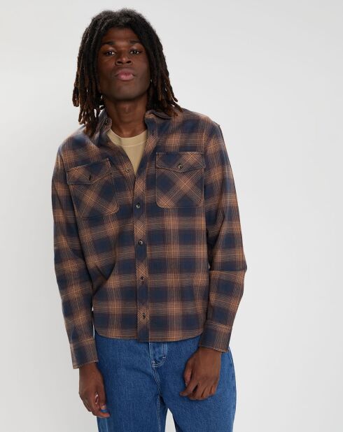 Chemise en Flanelle Tacoma Classic à carreaux bleu marine/marron