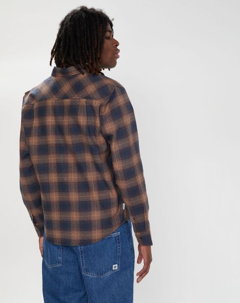 Chemise en Flanelle Tacoma Classic à carreaux bleu marine/marron