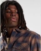 Chemise en Flanelle Tacoma Classic à carreaux bleu marine/marron