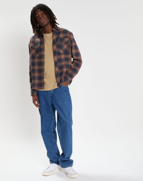 Chemise en Flanelle Tacoma Classic à carreaux bleu marine/marron
