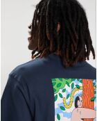 T-Shirt 100% Coton Bio Earth bleu marine