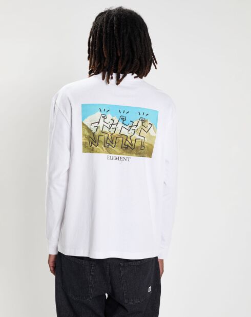 T-Shirt 100% Coton Bio Nature Calls Ls blanc